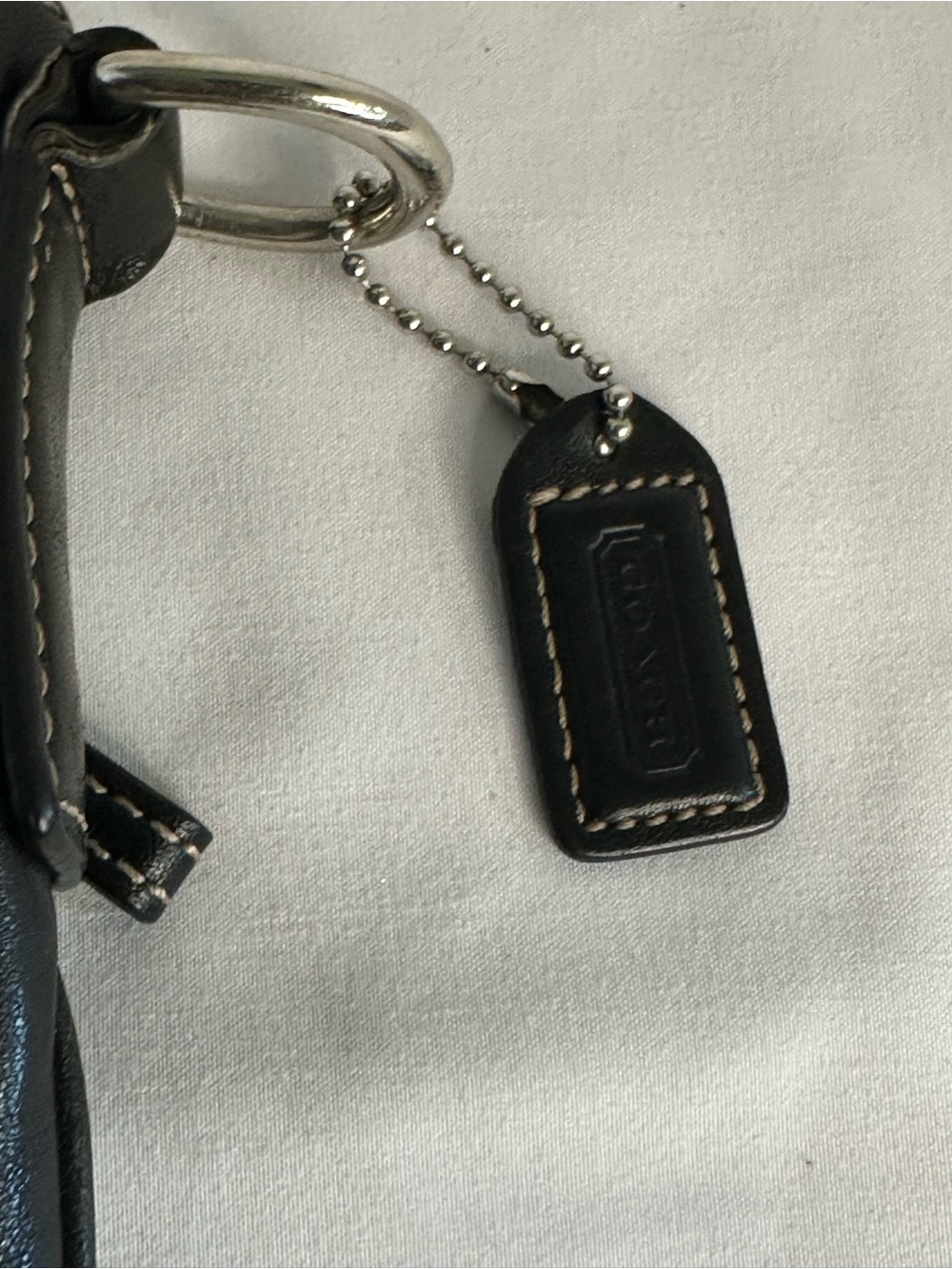 Coach Hampton Vintage Black Leather Crossbody with Front Buckle Pocket - Picture 4 of 9